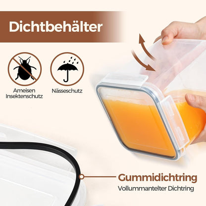 ComSaf Mehl Aufbewahrung 2.5L 3Pcs, Vorratsdosen mit Deckel luftdicht, Vorratsbehälter, luftdichte Aufbewahrungsbox, Aufbewahrungsdosen Küche, Lebensmittelaufbewahrung für Mehl, Reis, Müsl, Mandelmehl