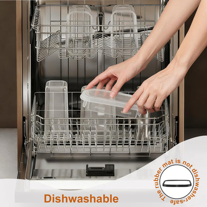 GoMaihe Vorratsdosen mit Deckel Luftdicht: 32er Vorratsbehälter Set für Mehl Zucker Müsli Nudeln | Luftdicht Aufbewahrungsbox Küche für Lebensmittel Mit Stift & Etikett | BPA-frei