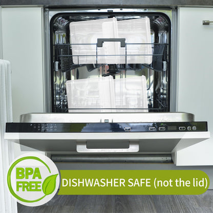 Skroam Müslibehälter, 6 Stück, luftdichte Frischhaltedosen mit Deckel, Kunststoff, Müsli-Spender für Küche und Speisekammer, Organizer und Aufbewahrung, Messbecher und 20 Etiketten