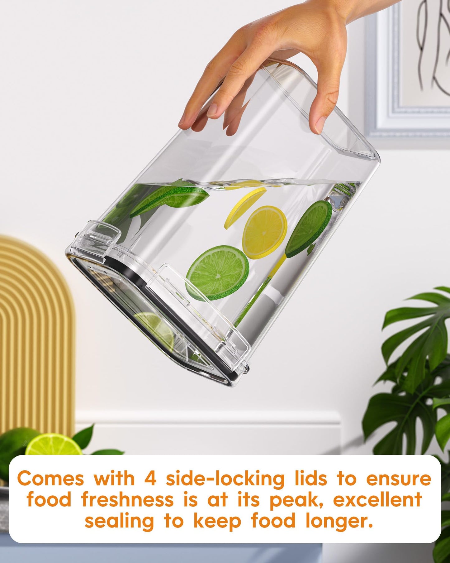 KEMETHY Vorratsdosen mit Deckel Luftdicht, Set mit 24 Luftdichte Vorratsbehälter, Aufbewahrungsboxen mit Deckel Küche für Mehl, Zucker, Körner, Mit Schreibstift und Etikett