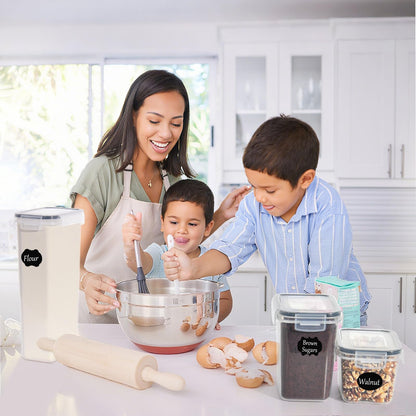 GoMaihe Vorratsdosen mit Deckel Luftdicht: 32er Vorratsbehälter Set für Mehl Zucker Müsli Nudeln | Luftdicht Aufbewahrungsbox Küche für Lebensmittel Mit Stift & Etikett | BPA-frei